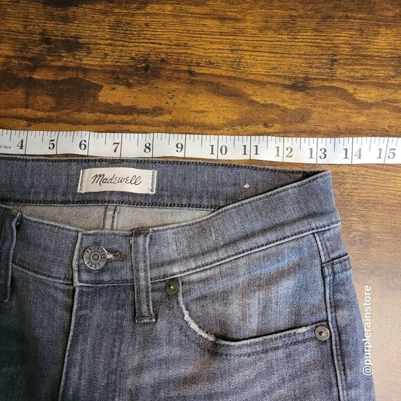 Madewell Jeans Size 26 Skinny 9" High Rise Stretch Denim Shaw Wash F4804 - Picture 6 of 11
